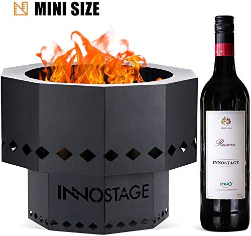 INNO STAGE Patented Smokeless Fire Pit, 13 Inch Low Smoke Camping Stove Outdoor Wood Pellet Burning Spark Portable Carrying Bag, Firepit Grill Bowl of Fireplace Picnic Camping Cooking on Beach - S - Image 6