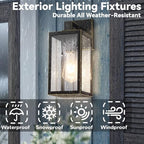 Outdoor Wall Light Fixtures, Outdoor Lights for House, 2-Pack, 12 In, E26 - Image 2