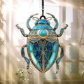 Acrylic Suncatcher Indoor Colorful Window Hanging Ornament Outdoor Sun Catcher Panel for Home Decor Car Garden Crystal Gift Scarab Beetle Egyptian Symbol Suncatcher by Unknown