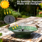 12.6" Bird Bath for Outside, Solar Bird Bath Fountains, Bird Bath Feeder - Image 4