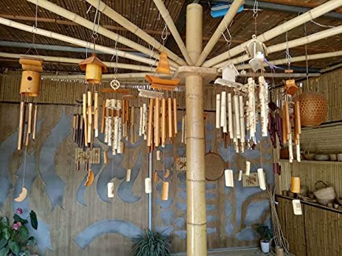 Bamboo Wind Chimes, Outdoor Garden & Indoor Wind Chime with Natural Relaxing Soothing Sound for Home Decoration Gifts (Color : B) - Image 5
