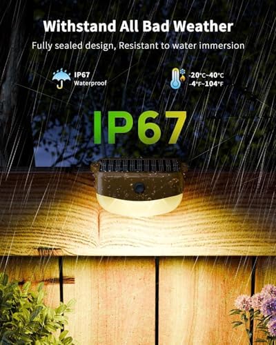 12 Pack Color Changing Solar Fence Lights with Remote, Solar Deck Lights - Image 6