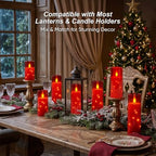 Raycare 7 Pack Flameless Battery Operated Pillar Candles with Remote Timer - Image 2