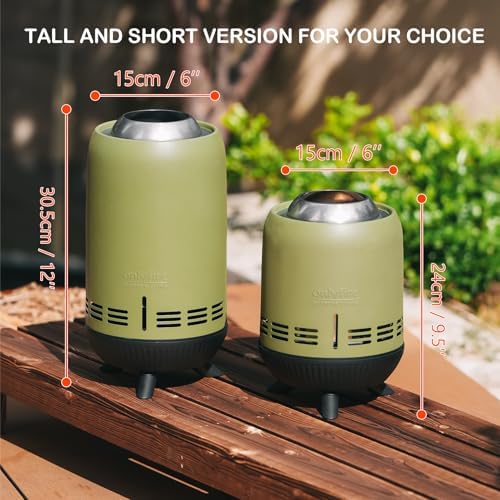 Portable Smokeless Fire Pit, 9.5” Stainless Steel Camp Stove, Green FP055 - Image 2