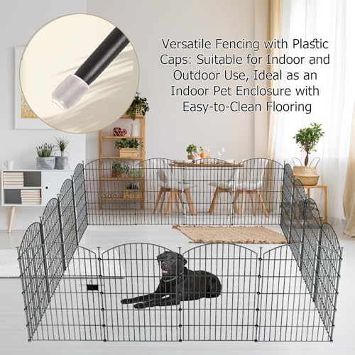 10‑Panel No‑Dig Garden Fence with Gate, 40" H x 23.6'L Outdoor Dog Barrier - Image 6