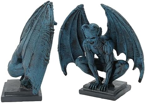 Focket Gargoyle Statue, Large Resin Material Polished Surface Sturdy Weather Outdoor Gargoyle Statues, Winged with Gothic Garden Scary Sculpture for Garden - Image 2