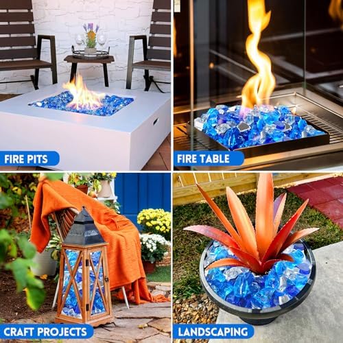 GasSaf 1/2 Inch Blended Fire Glass Reflective Tempered Fireglass, 10 lb - Image 3