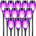Otdair Christmas Decorations Outdoor 12 Pack, Waterproof Solar Christmas Lights Outdoor with Purple Flame for Christmas Decor, Torch Christmas Lights for Yard, Pathway, Lawn, Patio, Garden, Party by Otdair