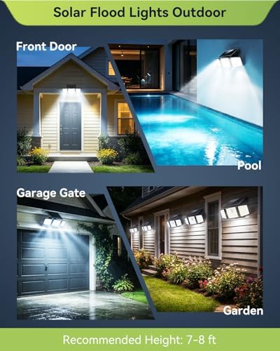 daphino 2500LM Solar Lights, Motion Sensor Outdoor Lights, 3-Head, 2 Pack - Image 5