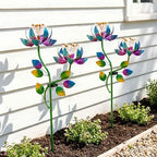 Solar Wind Spinner Outdoor 2-in-1 Garden Decor with LED Lights - Image 5