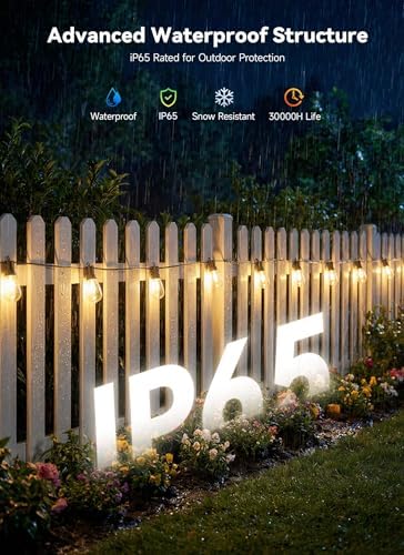 Minetom 101FT Outdoor String Lights S14 LED Waterproof Patio Lights - Image 2