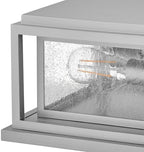 Hinkley Republic Small Pier Mount Lantern, Low Voltage Satin Nickel - Image 4