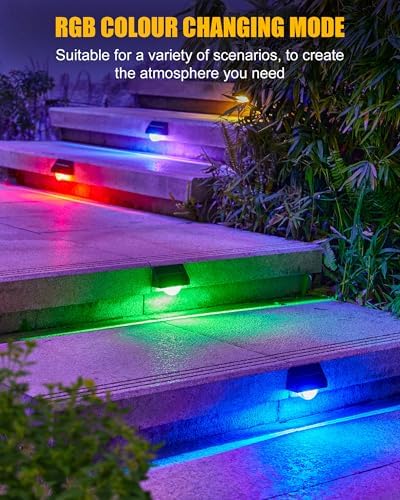 Brightown Solar Step Lights Outdoor Waterproof, 6 Pack Solar Stair Lights - Image 5