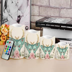 Butterfly Flameless LED Candles with Remote Timer Electric Fake Candle Color Changing Pillar Candles Battery Operated for Table Centerpiece Home Indoor Wedding Decoration Set of 4 - Image 4