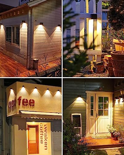 LUHLEE Solar Wall Lights Outdoor,Square Modern Solar Wall Sconce IP65 Waterproof Down Lighting Outdoor Lights for House,Porch,Garden,Yard, Patio,Fence Decor - Image 5