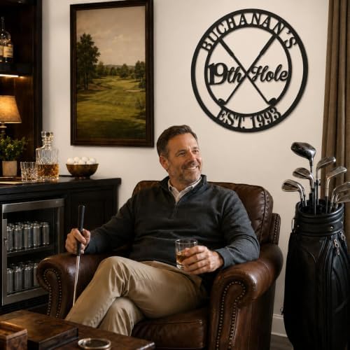 Personalized 19th Hole Metal Sign, Personalized Golf Sign, Golf Mancave Sign, Custom Golf Gifts for Men, Golfer Gifts, Boyfriend, Husband, Dad - Image 3