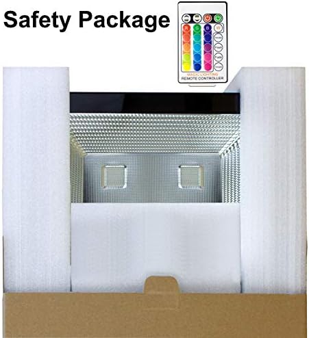 ASIGN 200W RGB LED Flood Lights, Indoor Outdoor Decoration Light Waterproof Color Changing LED Security Light with Remote Control, Dimmable Wall Washer Lights with US 3-Plug - Image 6