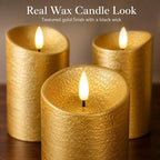 Gold Candles Battery Operated with Remote for Christmas Decor - Image 2