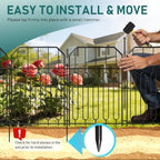 Goovilla Garden Fence, Total 25ft(L) x 21in(H), 25 Pcs, Rustproof Metal - Image 5