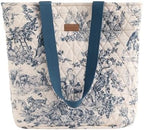 Maison d' Hermine Shopping Bags Cotton Quilted Tote Bag with Zipper Pockets by MaisondHermine