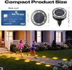 vighep Mini Solar Ground Lights, 24 Pack Solar Lights Outdoor Waterproof, Upgraded LED Flat Landscape Lighting for Outside Pathway Garden Patio Yard Driveway,Warm White - Image 6