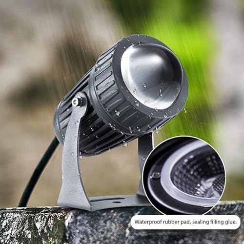 10W LED Wall Washer, Rotation Spot Lights, Narrow Beam Spotlight, Long Range LED Floodlights, IP65 Waterproof Outdoor Architectural Landscape Lighting Beam Spotlight(Warm White) - Image 4