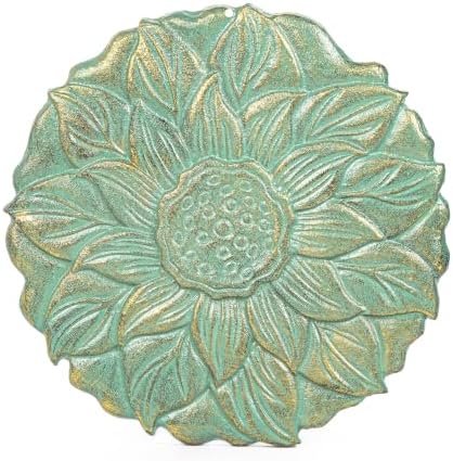 Sungmor Vintage Cast Iron Lotus Stepping Stone,Vintage Green by Sungmor