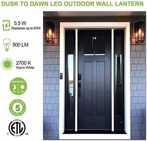hykolity Large Dusk to Dawn Outdoor Lighting, 18 Inch Outdoor Wall Lights - Image 6