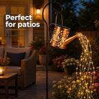 Solar Watering Can Lights Waterproof Hanging Decor Floral Hummingbird Yard - Image 2