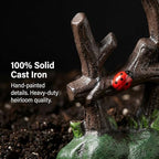 Lulu Decor, 100% Cast Iron Fairy Garden Fence Garden Decor Fairy Garden Accessories (4 Pc) - Image 3