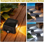 3,Solar Ground Lights, 4 Pack Flat Solar Disc Lights Outdoor Waterproof, 3.46 Inch Small Solar Garden Lights Landscape Lighting for Outside Pathway Garden Yard Lawn Walkway - Image 7