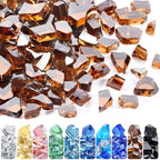 GasSaf 1/2 Inch Amber Fire Glass Reflective Tempered Fireglass, 20 Pound by GasSaf