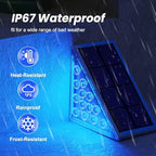 NIORSUN Solar Step Lights,8 Pack Blue LED Outdoor Step Lights, Stair Lights Outdoor for Patio, Fence, Yard, Walkway, Solar Powered Auto On/Off, IP67 Waterproof, Easy Install - Image 6