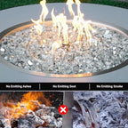 Skyflame 15LB Fire Pit Glass, 1/2-Inch Platinum Tempered Fireglass - Image 3