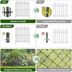25 Panels Decorative Garden Fence, 50ft X 32in Rustproof Metal Animal Barrier Fence, No Dig Fence Garden Fence, Arched Flower Bed Edging Ornamental Wire Border Fencing for Outdoor Yard, Patio Decor - Image 4