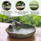 Ceramic Bird Bath for Outside on Ground, 9.45-Inch Birds Bath Bowl Only, Ground Bird Feeders and birdbath for Outdoors, Garden, Tabletop, Deck, Balcony and Lawn - Image 5