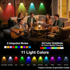 Solar Fence Lights Outdoor 8 Pack, RGB Glow LED Solar Lights Outdoor 13 Lighting Modes Solar Fence Lights IP65 Fence Light Solar Powered for Wall, Railing, Step, Patio, Pool, Backyard - Image 3