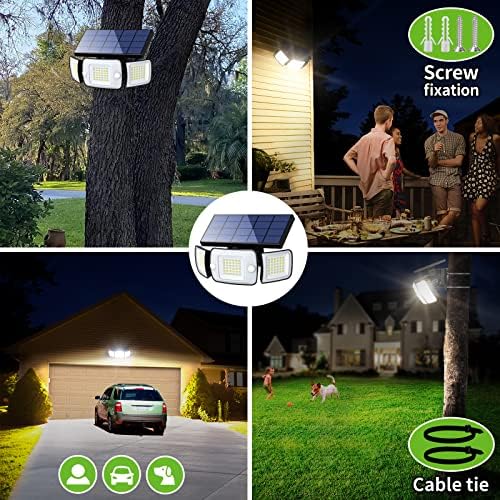 intelamp Solar Outdoor Lights, Motion Sensor with Dual Sensors Waterproof - Image 6
