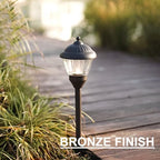GOODSMANN Pathway Lights 1.5W LED 8PK Outdoor Low Voltage Landscape Lighting Kits 100Lumen Hardwired Path Lights 3000K Warm White Metal 12V Bronze Electric Sidewalk Walkway Light with Cable Connector - Image 6