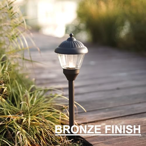 GOODSMANN Pathway Lights 1.5W LED 8PK Outdoor Low Voltage Landscape Lighting Kits 100Lumen Hardwired Path Lights 3000K Warm White Metal 12V Bronze Electric Sidewalk Walkway Light with Cable Connector - Image 6