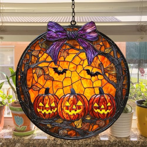 Halloween Pumpkin Acrylic Suncatcher - Image 4