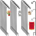 24 Pack 46 Inch Shepherds Hooks Outdoor Metal Garden Hook for Hanging Plant by Hicarer