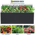 GarveeLife Metal Planter Box with Trellis 71"x47"x16", with Drainage Holes - Image 4