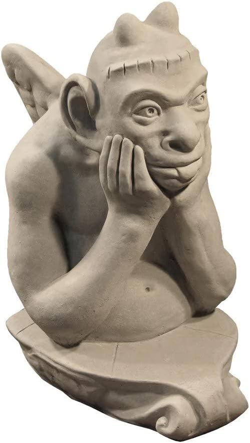 Nichols Bros Notre Dame Gargoyle Outdoor Concrete Garden Statue 18" H in Antique Gray by Unknown
