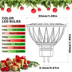 ALIDE Red Green MR16 Led Bulbs 12v Low Voltage for Landscape Christmas - Image 3
