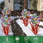 Homight Solar Metal Agave Butterfly Flower Stick Garden Sculpture - Outdoor Christmas Lights, Swaying Solar Lights Gift (2 PCS RED) - Image 4