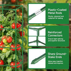 3 Pack Square Tomato Cage Heavy Duty Rust-Resistant Metal Tomato Trellis - Image 5