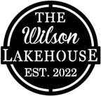 Personalized Lake House Sign with Established Date by ENFODREAM