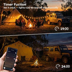 GvvooHome 50FT S11 LED Outdoor String Lights with App & Remote, Low-Voltage Patio Lights with Music Sync, 4 Lighting Modes, Dimmable, Waterproof LED Outdoor Lights for Porch, Deck, Garden, Backyard - Image 5