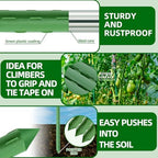 Fabulas Garden Stakes 16 Inch 70 Pack, Diy 4ft 5ft 6ft 7ft 8ft Tomato Stakes Plastic Coated Metal Plant Sticks Stakes Supports with 40 Connectors 30 Rotatable Clips for Indoor Outdoor Plants Vegetable - Image 6